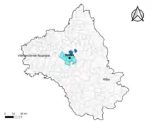 Sébazac-Concourès dans l'intercommunalité en 2020.