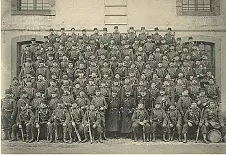 La 12e&nbsp;compagnie du 1er RI en décembre 1911