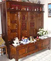 Un lit-clos à Botmeur (daté de 1901).