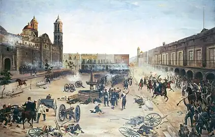 Francisco de Paula Mendoza (es), 2 avril 1867. Entrée du général Porfirio Díaz à Puebla (es), 1902.