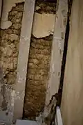 Plafond en torchis proche de l'époque d'origine à restaurer.