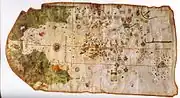 La carte du monde de Juan de la Cosa, datée de 1500, est la plus ancienne carte nautique représentant le Brésil.