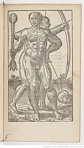 Gravure d'un amérindien Tupinamba