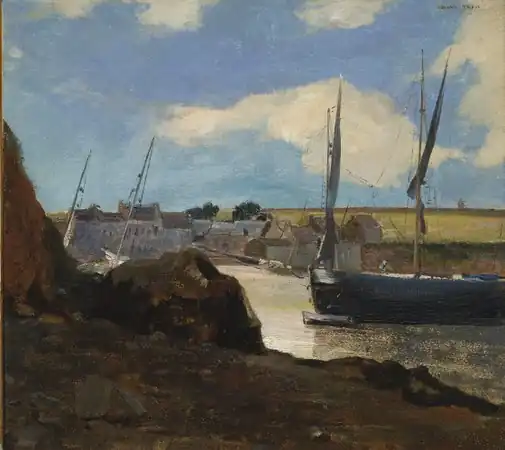 Le Port de Morgat (1882), huile sur toile, 27&nbsp;×&nbsp;30&nbsp;cm, musée d'Art de Dallas.