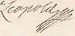 Signature de Léopold&nbsp;Ier