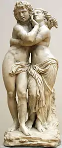Biblis et Caunus par Laurent Delvaux (1734).