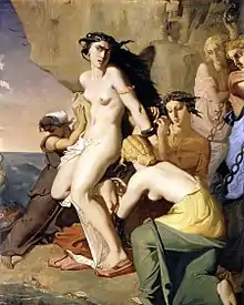 Chassériau, Andromède attachée au rocher par les Néréides, 1840