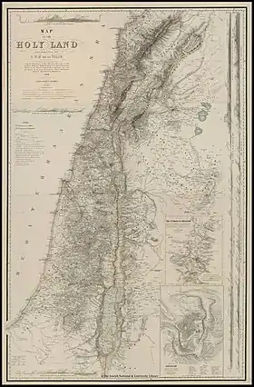 Une carte détaillée de la Palestine du 19e&nbsp;siècle