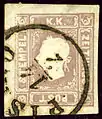 Emission de 1859, oblitéré en Croatie