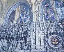 Intérieur de la cathédrale de Chartres (1938).