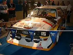 L'Audi Quattro S1 testée par Hannu Mikkola lors du Rallye des 1000 Lacs 1985