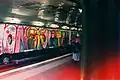 « NON STOP », whole car, DUC, TCP crew, en gare de La Défense en 1992.