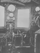 Cabine de conduite.
