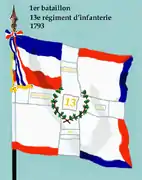 Drapeau du 1er bataillon du 13e régiment d'infanterie de ligne de 1793 à 1804
