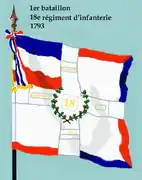 Drapeau du 1er&nbsp;bataillon du 18e&nbsp;régiment d'infanterie de ligne de 1793 à 1804