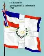 Drapeau du 1er&nbsp;bataillon du 23e&nbsp;régiment d'infanterie de ligne de 1793 à 1804