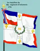 Drapeau du 1er&nbsp;bataillon du 88e&nbsp;régiment d'infanterie de ligne de 1791 à 1793