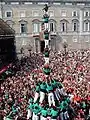 Premier pilar de vuit amb folre i manilles descarregat à Barcelone,  Castellers de Vilafranca, 25/09/2005.