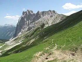 Vue de la face nord-ouest de la Gehrenspitze.