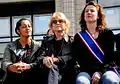 La conseillère régionale Hélène Gassin ceinte de son écharpe (2011).