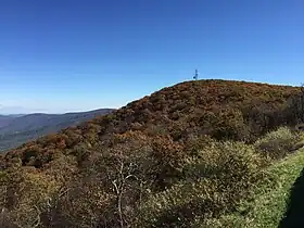 Vue de Hogback Mountain depuis l'est.