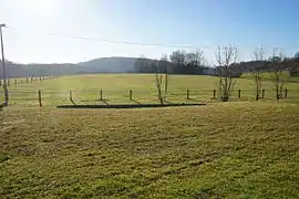 Le terrain de foot.