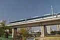 Rame sur viaduc près de la station de la rue Huimin (ligne S1)