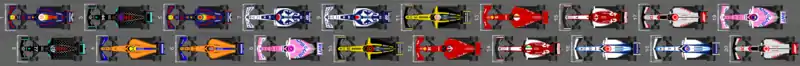 Schéma de la grille de départ du Grand Prix d'Abou Dabi 2020.