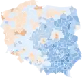 Résultats par district à la Diète
