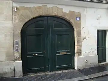 Le no&nbsp;22 de la rue où vécut François Mitterrand.