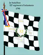 Drapeau du 2e&nbsp;bataillon du 12e&nbsp;régiment d'infanterie de ligne de 1793 à 1804