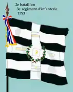 Drapeau du 2e bataillon du 3e régiment d'infanterie de ligne de 1793 à 1804