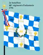 Drapeau du 2e bataillon du 48e régiment d'infanterie de ligne de 1791 à 1793