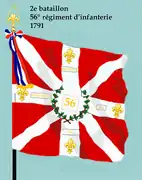 Drapeau du 2e&nbsp;bataillon du 56e&nbsp;régiment d'infanterie de ligne de 1791 à 1793