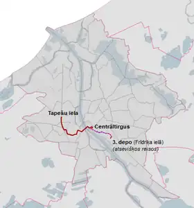 Pacours de la ligne 2.