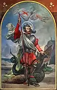 Saint-George et le dragon, 1875, Huile sur toile