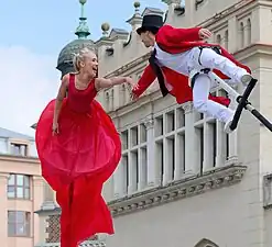 Au Międzynarodowy Festiwal Teatrów Ulicznych Ulica (pl) de Cracovie. Septembre 2021.