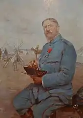 Joseph-Félix Bouchor : Autoportrait de Joseph-Félix Bouchor en peintre de l'armée (Musée du Noyonnais).