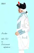 40e&nbsp;régiment d'infanterie de ligne de 1791 à 1792