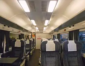 L'intérieur de la première Classe rénové