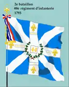 Drapeau du 2e bataillon du 44e régiment d'infanterie de ligne de 1791 à 1793