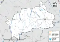 Carte du réseau hydrographique de Saint-Tugdual.