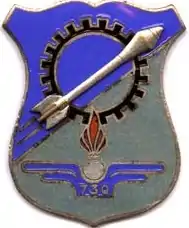 Insigne militaire de la 730e&nbsp;compagnie de munitions en usage de 1951 à 1978 (garnison de Kenzingen)