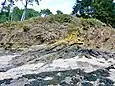 La falaise côté ouest de l'Anse de Porzisquin.