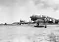 Des appareils du No. 84 Squadron RAAF&nbsp;(en), une unité de chasse, en 1943 avant son rééquipement en Curtiss P-40 Warhawk en septembre de la même année.