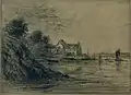 Louis Willaume : Le Pouldu (eau-forte, 1937, musée de Pont-Aven).