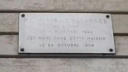Plaque commémorative apposée au 89, avenue de Villiers à Paris.
