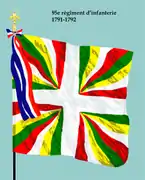 Drapeau du 95e régiment d'infanterie de ligne de 1791 à 1793