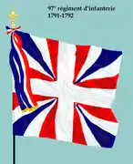 Drapeau du 97e&nbsp;régiment d'infanterie de ligne de 1791 à 1793