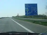 L'autoroute au niveau d'Ath.